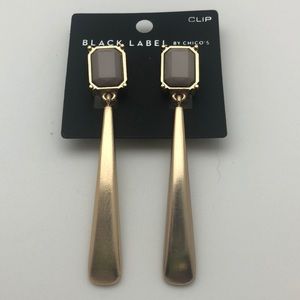 Chico’s Clip On Earrings “Black Label”